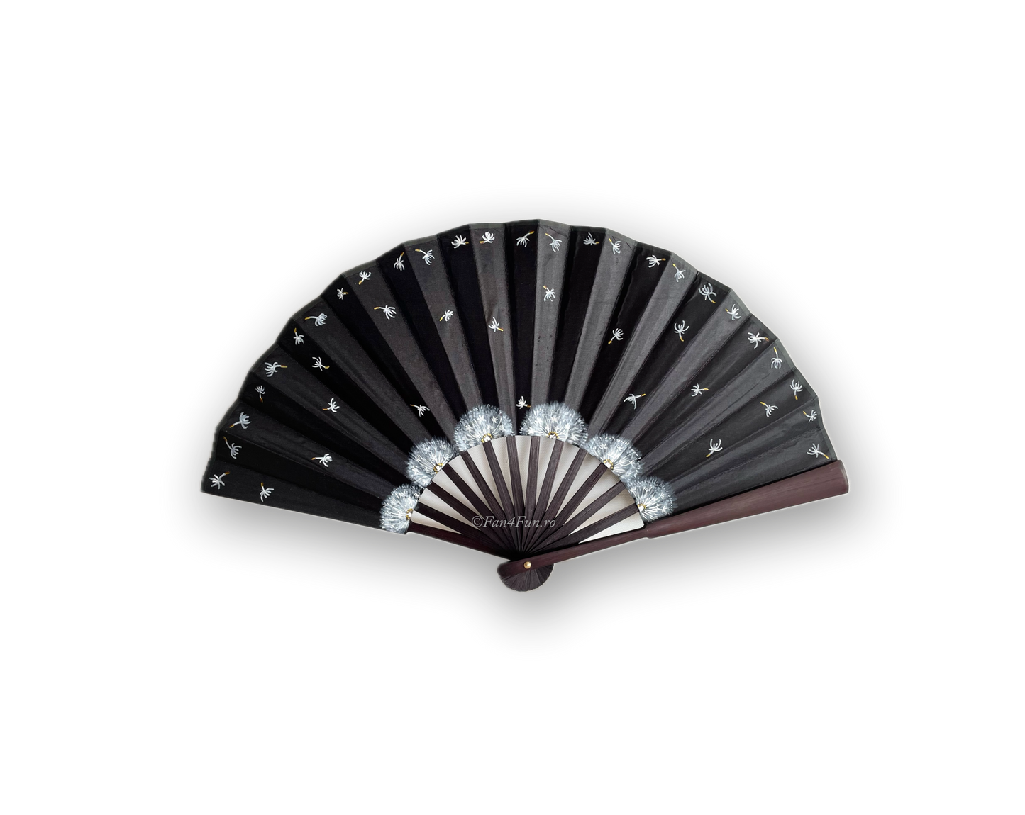 Dandelion Silk Double Sided Fan